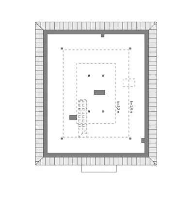 Dopasowany - wariant II (aranżacja 1) — rzuty kondygnacji 2 (odbicie lustrzane)