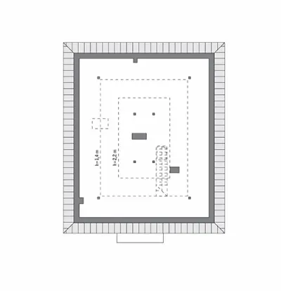 Dopasowany - wariant II — rzuty kondygnacji 2