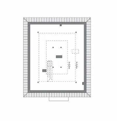 Dopasowany - wariant II — rzuty kondygnacji 2 (odbicie lustrzane)