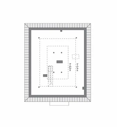 Dopasowany - wariant III (aranżacja 1) — rzuty kondygnacji 2 (odbicie lustrzane)
