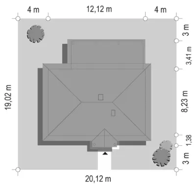 Dudek — plan sytuacyjny 1 (odbicie lustrzane)