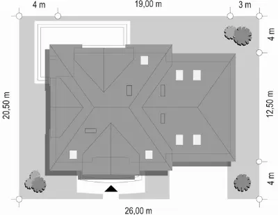Edyta — plan sytuacyjny 1 (odbicie lustrzane)