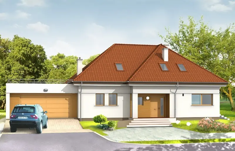 Projekt domu Eko — wizualizacja