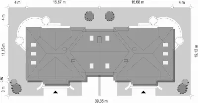 Faworyt 3 — plan sytuacyjny 1 (odbicie lustrzane)