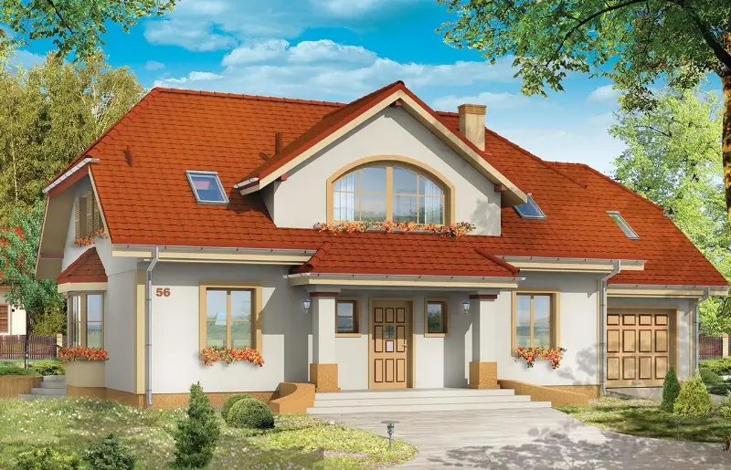 Projekt domu Fokus — wizualizacja