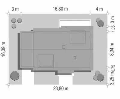 Fraszka 2 — plan sytuacyjny 1 (odbicie lustrzane)