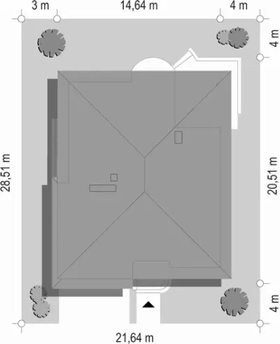 Gabriela 2 — plan sytuacyjny 1 (odbicie lustrzane)