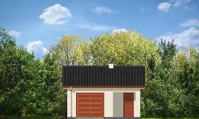 Garaż BG01 — elewacje 1 (odbicie lustrzane)