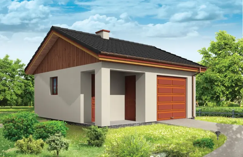 Projekt domu Garaż BG01 — wizualizacja