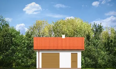 Garaż BG02 — elewacje 1 (odbicie lustrzane)