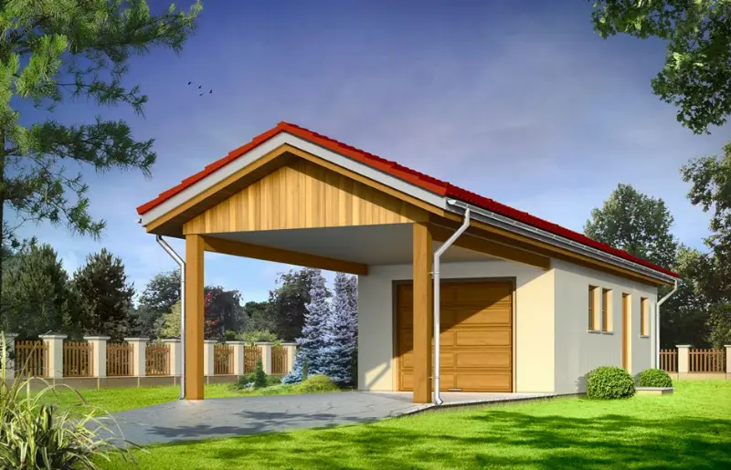 Projekt domu Garaż BG07 — wizualizacja