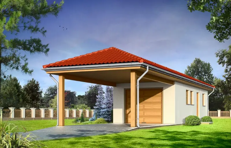Projekt domu Garaż BG08 — wizualizacja