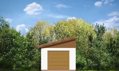 Garaż BG09 — elewacje 1 (odbicie lustrzane)
