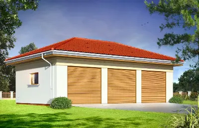 Garaż BG20 — wizualizacje 1 (odbicie lustrzane)