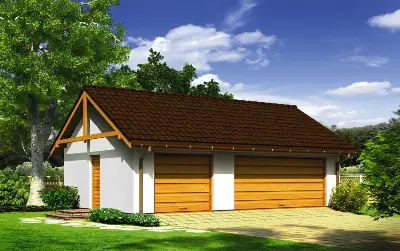 Garaż G55 — wizualizacje 1 (odbicie lustrzane)