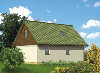 Garaż z poddaszem i pomieszczeniem gospodarczym G30 — wizualizacje 2 (odbicie lustrzane)