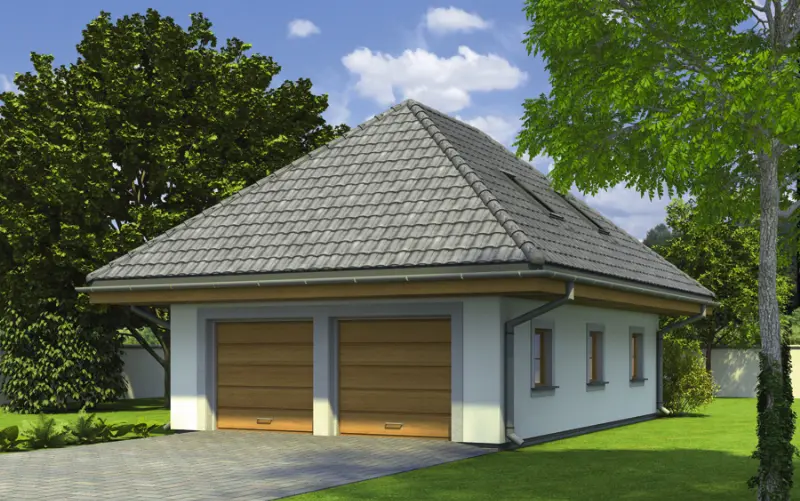 Projekt domu Garaż z poddaszem i pomieszczeniem gospodarczym G51 — wizualizacja