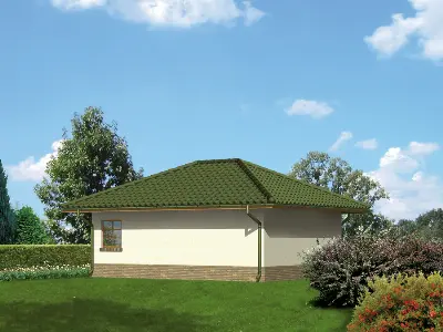 Garaż z pomieszczeniem gospodarczym G14c — wizualizacje 1