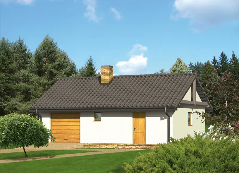 Projekt domu Garaż z pomieszczeniem gospodarczym G16 — wizualizacja