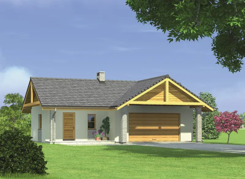 Projekt domu Garaż z pomieszczeniem gospodarczym G38b — wizualizacja