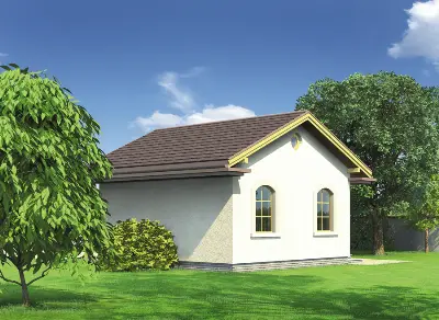 Garaż z pomieszczeniem gospodarczym G43 — wizualizacje 1