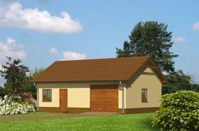Projekt domu Garaż z pomieszczeniem gospodarczym GC09 — wizualizacja