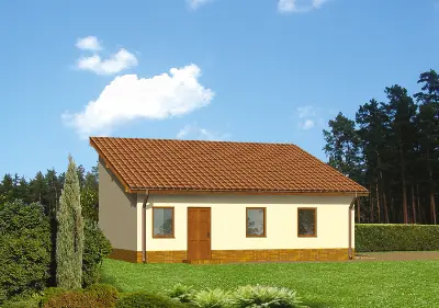 Garaż z pomieszczeniem gospodarczym GC13 — wizualizacje 1