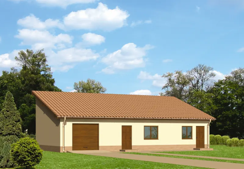 Projekt domu Garaż z pomieszczeniem gospodarczym GC16 — wizualizacja