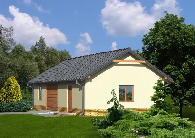 Garaż z pomieszczeniem gospodarczym GC53 — wizualizacje 1