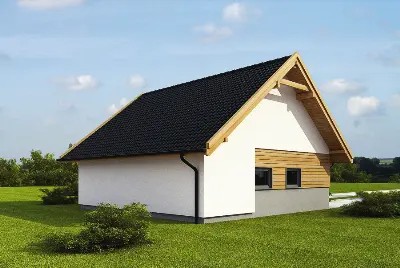 Garaż z pomieszczeniem gospodarczym GC93 — wizualizacje 2 (odbicie lustrzane)