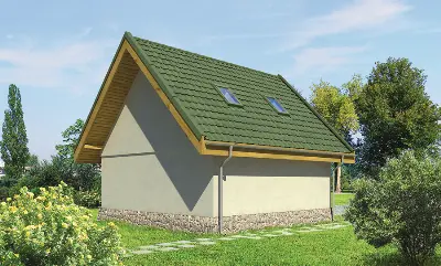 Garaż ze schowkiem G50 — wizualizacje 1