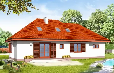 Gargamel z garażem — wizualizacje 2 (odbicie lustrzane)