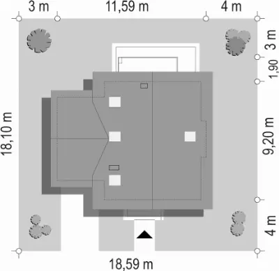 Gucio 2 — plan sytuacyjny 1 (odbicie lustrzane)