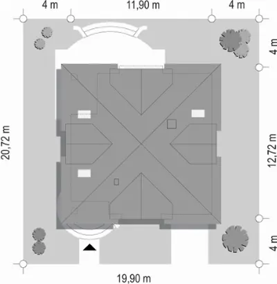 Gwiazda — plan sytuacyjny 1 (odbicie lustrzane)