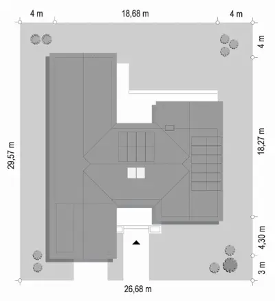 Hanka 3 — plan sytuacyjny 1 (odbicie lustrzane)