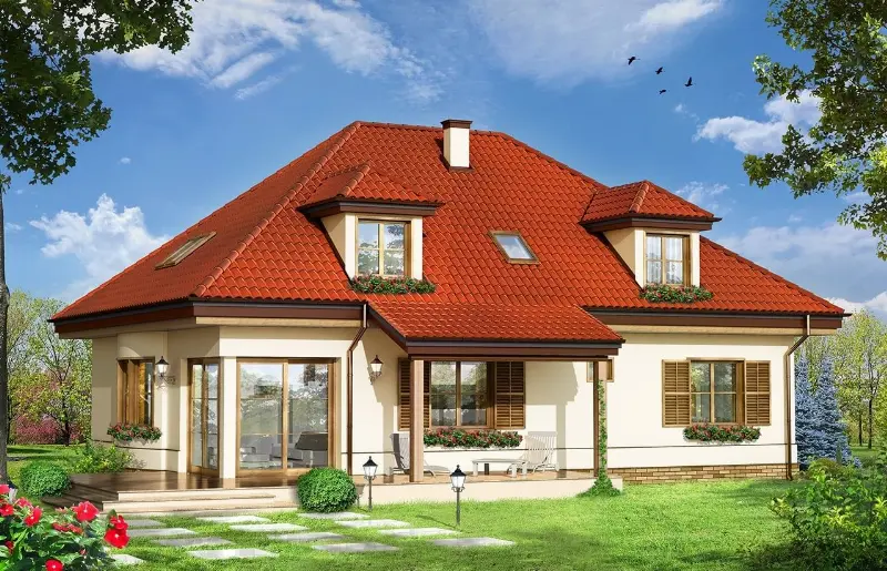 Projekt domu Hetman wariant B — wizualizacja
