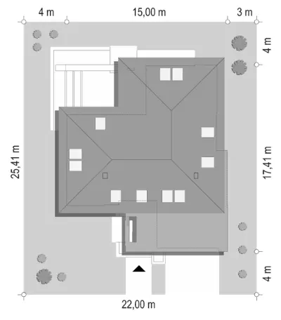 Hiacynt 3 — plan sytuacyjny 1 (odbicie lustrzane)