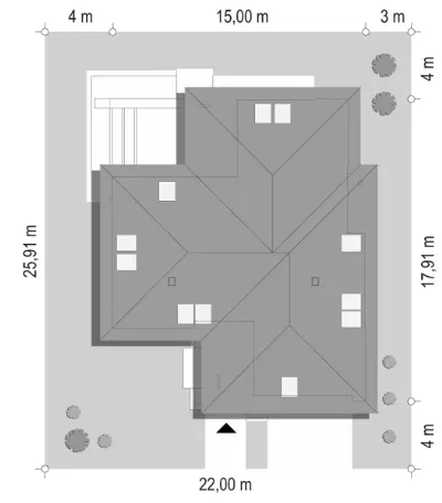 Hiacynt 6 — plan sytuacyjny 1 (odbicie lustrzane)