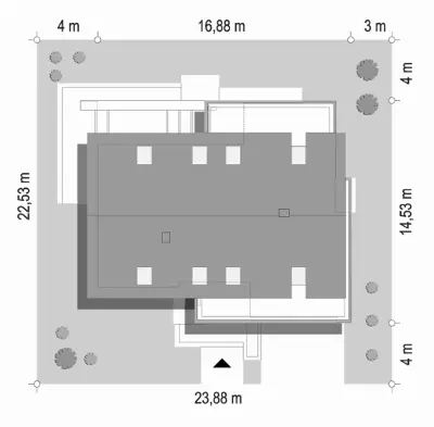 Hiacynt 7 B — plan sytuacyjny 1 (odbicie lustrzane)