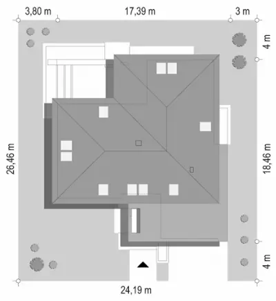 Hiacynt — plan sytuacyjny 1 (odbicie lustrzane)