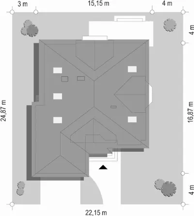 Hornówek 2 — plan sytuacyjny 1 (odbicie lustrzane)