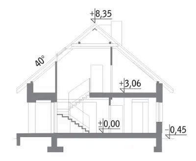 Jasna przestrzeń - wariant II — przekroje 1