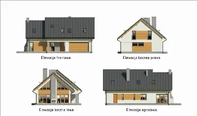 Jasna przestrzeń - wariant III — elewacje 1