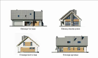Jasna przestrzeń — elewacje 1 (odbicie lustrzane)