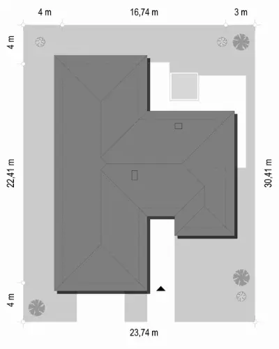 Jedyny B — plan sytuacyjny 1