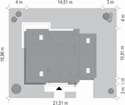 Julka 4 — plan sytuacyjny 1 (odbicie lustrzane)