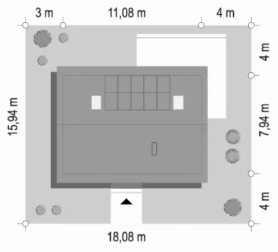 Kasia 5 — plan sytuacyjny 1 (odbicie lustrzane)