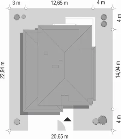 Kasjopea 3 — plan sytuacyjny 1 (odbicie lustrzane)