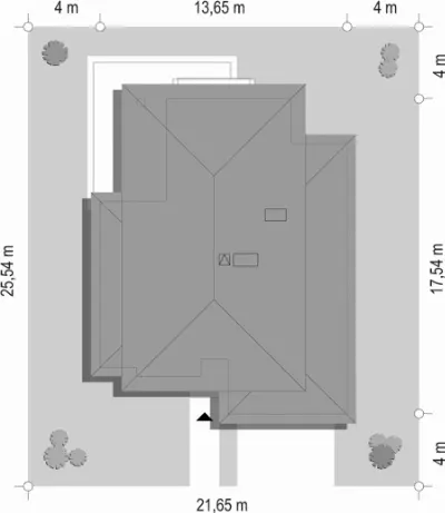 Kasjopea 5 — plan sytuacyjny 1 (odbicie lustrzane)
