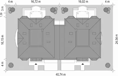 Komorów — plan sytuacyjny 1 (odbicie lustrzane)